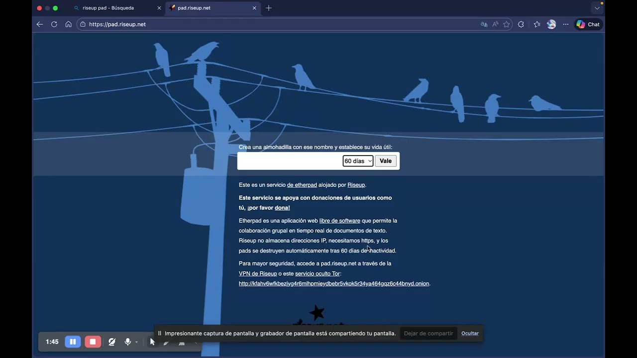 Riseup Pad: Documentos en tiempo real sin registro 🔒
