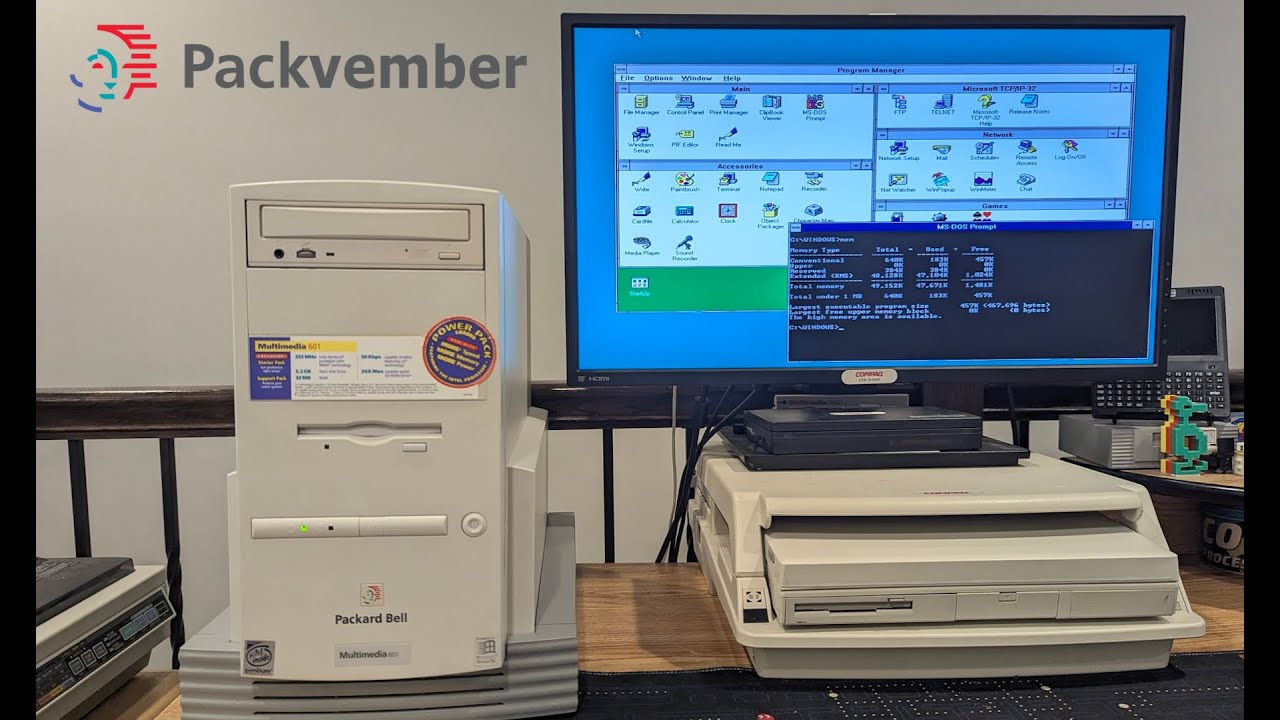 #Packvember RetroTour: изучаем мой компьютер Packard Bell Multimedia 601 Pentium за 10 долларов!
