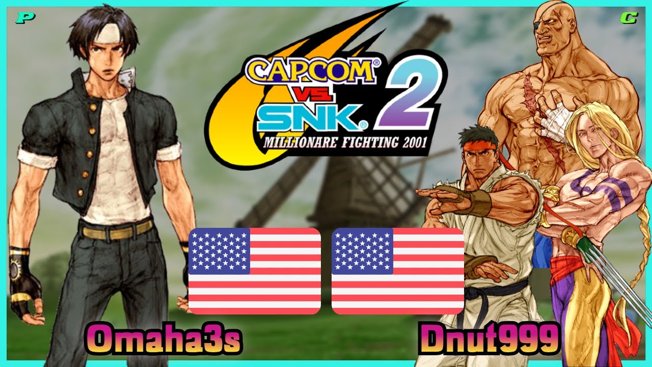 Capcom Vs. SNK 2 || Omaha3s 🇺🇸 VS 🇺🇸 Dnut999 || FLYCAST FIGHTCADE 2