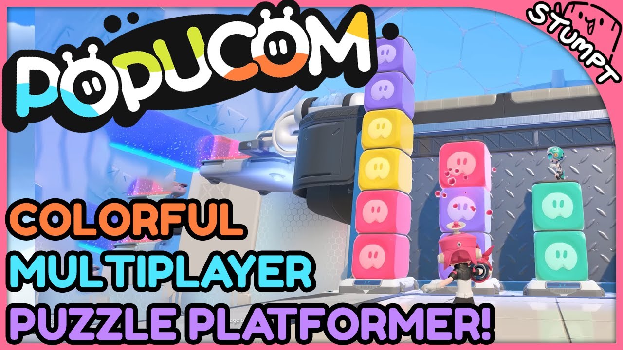 COLORFUL PUZZLE PLATFORMER! - Popucom (4-Player Gameplay)