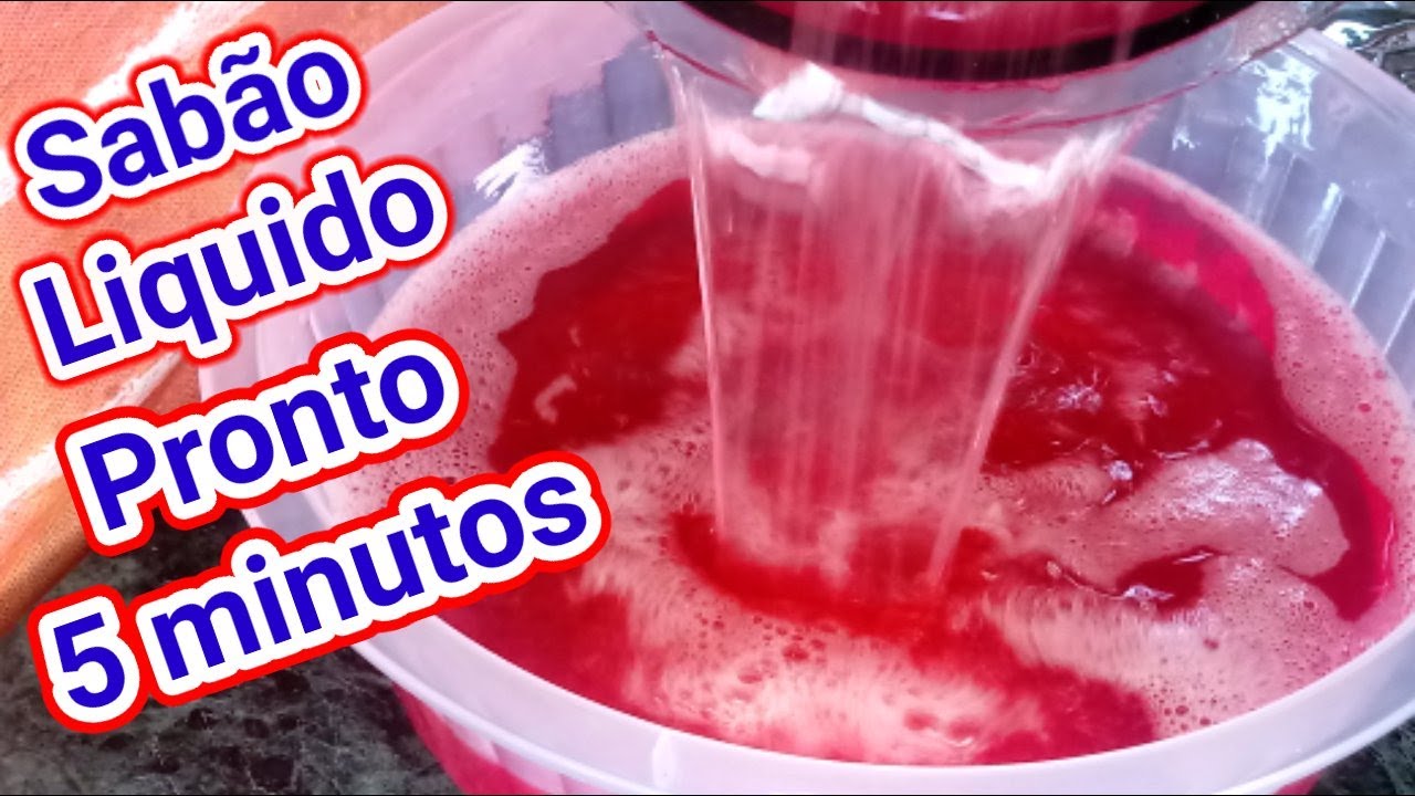 ESSE SABÃO LIQUIDO FICA PRONTO EM MINUTOS - PAREI DE COMPRA NO SUPERMERCADO SO TO FAZENDO ASSIM