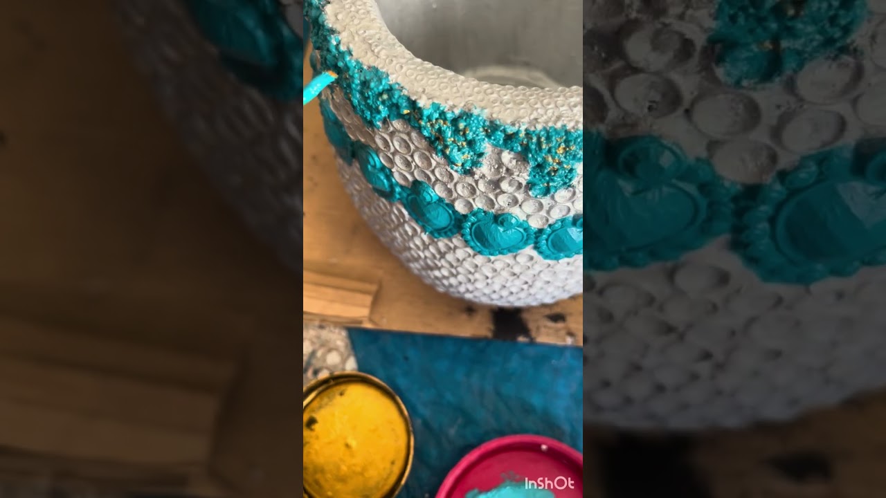 تحفة فنية من علبة مستخدمة وستراس وعجينة السيراميك👍👍🔔🔔🫶🫶🌙🌙