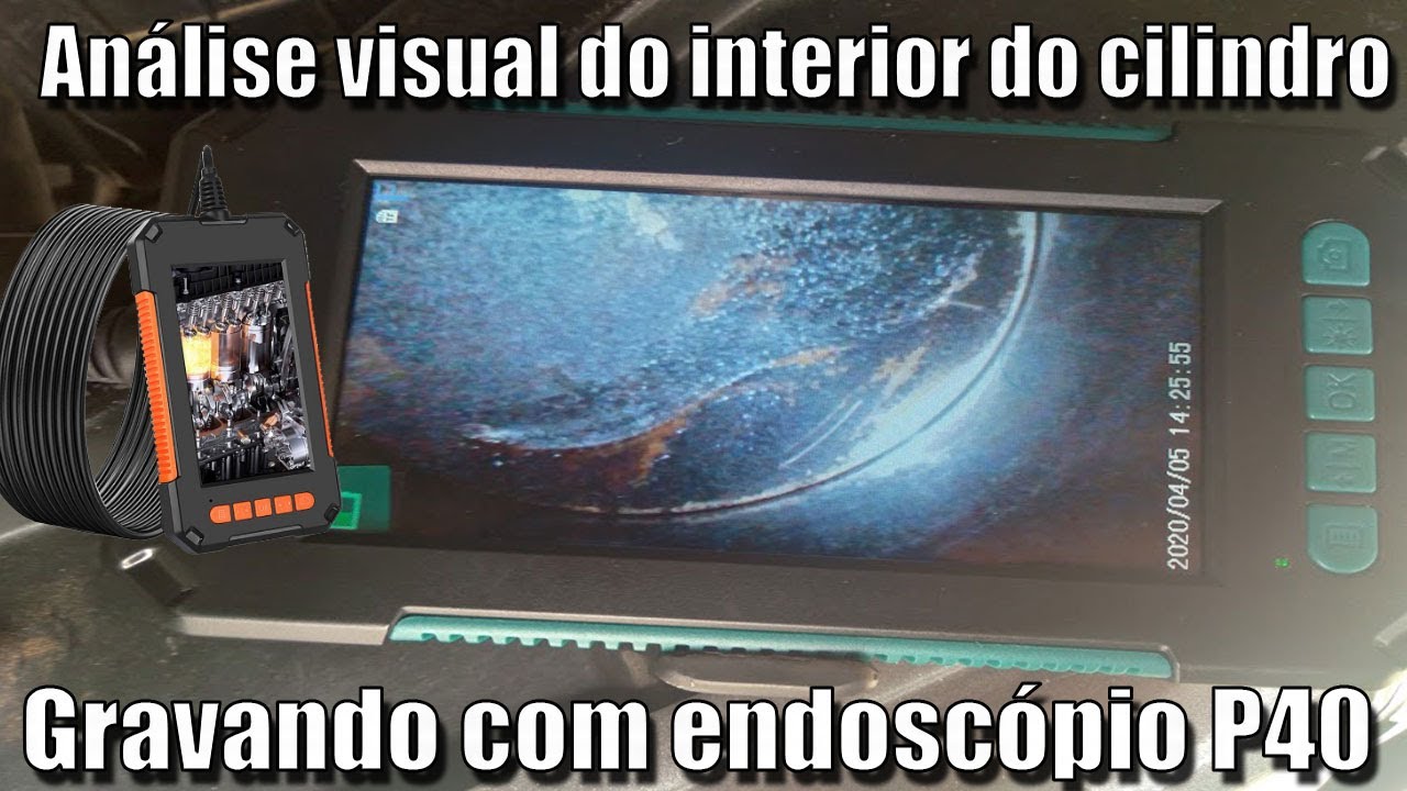 Análise de interior do cilindro - Endoscopia Automotiva com P40