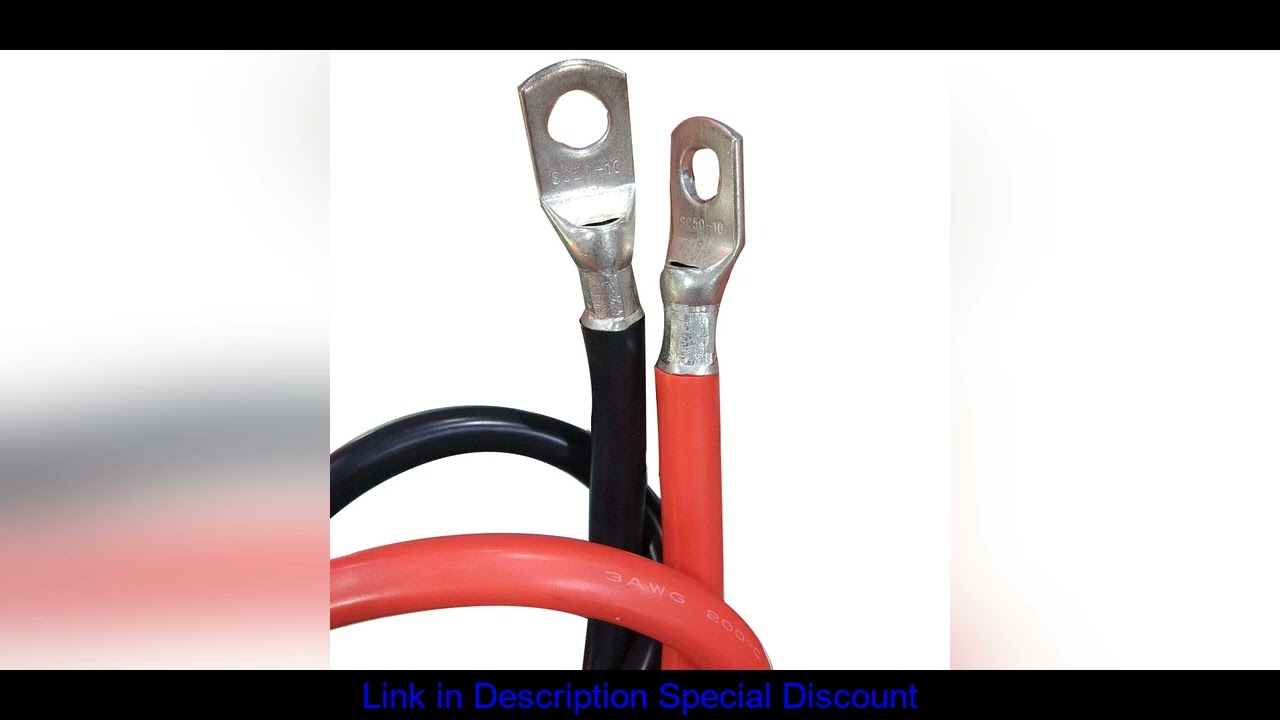 1 AWG Battery Connection Silicone Cable Wire High Current Copper Wire with Lug Car Inverter Wire Cus