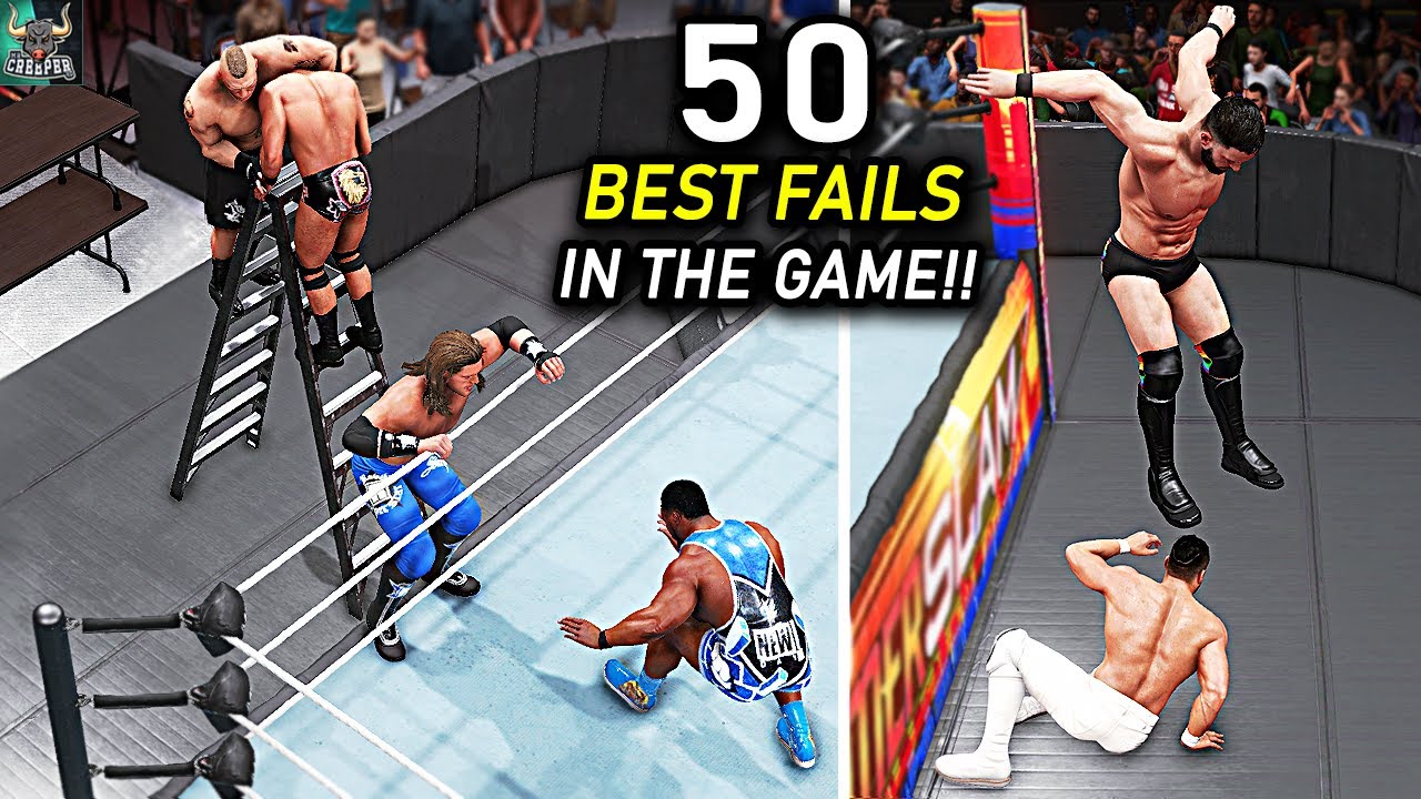Top 50 Best Fails In The Game!! WWE 2K22 Countdown