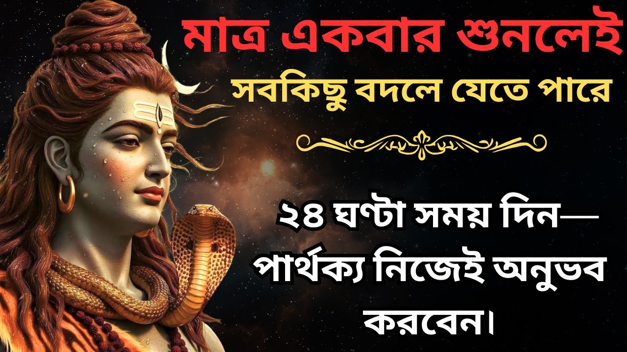 মাত্র একবার শুনলেই সবকিছু বদলে যেতে পারে। ২৪ ঘণ্টা সময় দিন—পার্থক্য নিজেই অনুভব করবেন। Shiva Mantra
