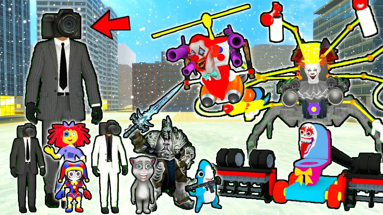 TITANUL APARAT FOTO DIN BRIGADA POZELOR IL AJUTA PE DRACULASS SA DISTRUGA SKIBIDI TOALETA CLOVN!