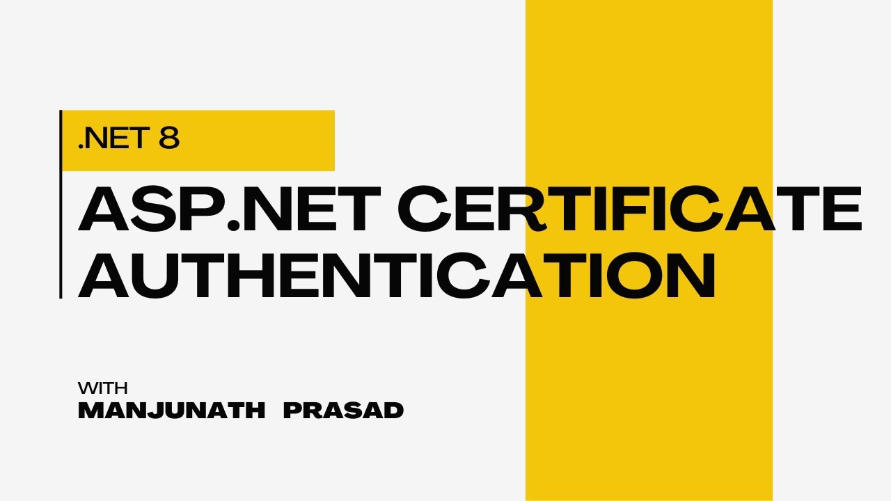 ASP.NET Core MVC Certificate Authentication | .NET 8 | Certificate Authentication