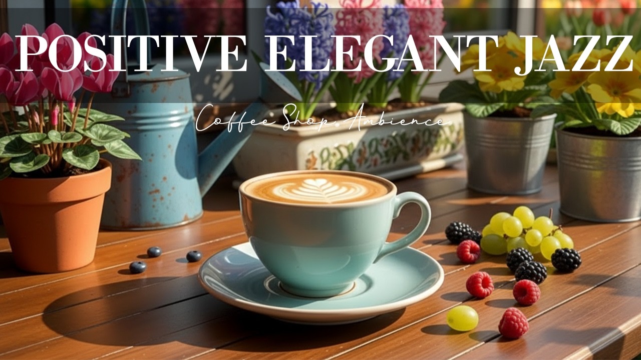 Positive Jazz Music ☕ Gentle Bossa Nova Coffee Ambience for Peaceful Focus and Happy Mood