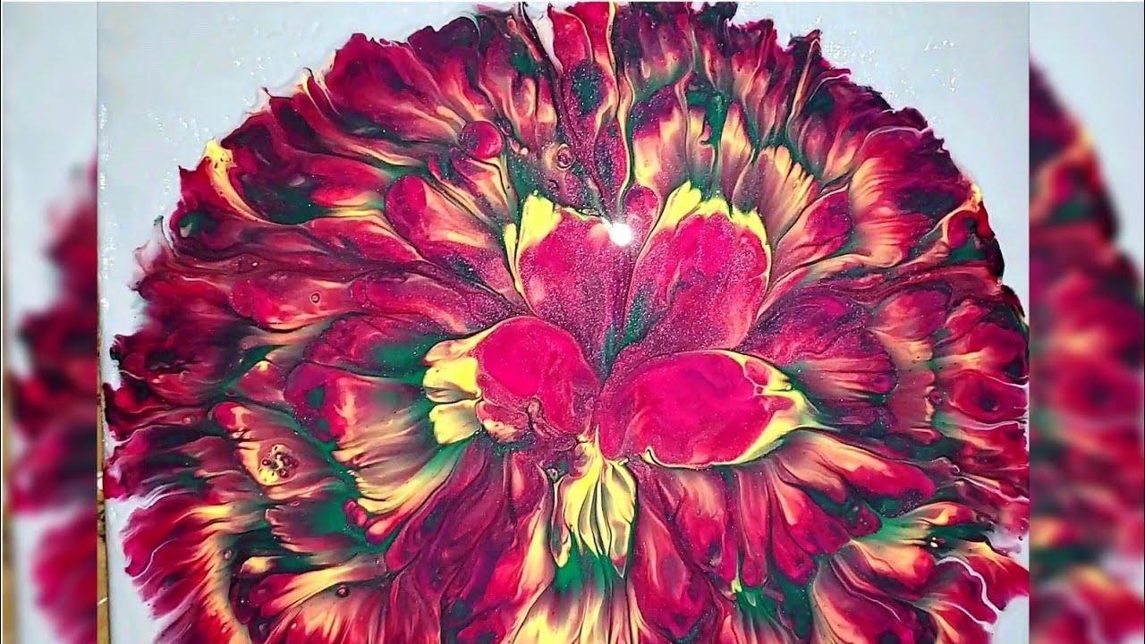 #70. 🤯Mind Blowing Result Using Spoons~Amazing flower dip for beginners #pourpainting #fluidart