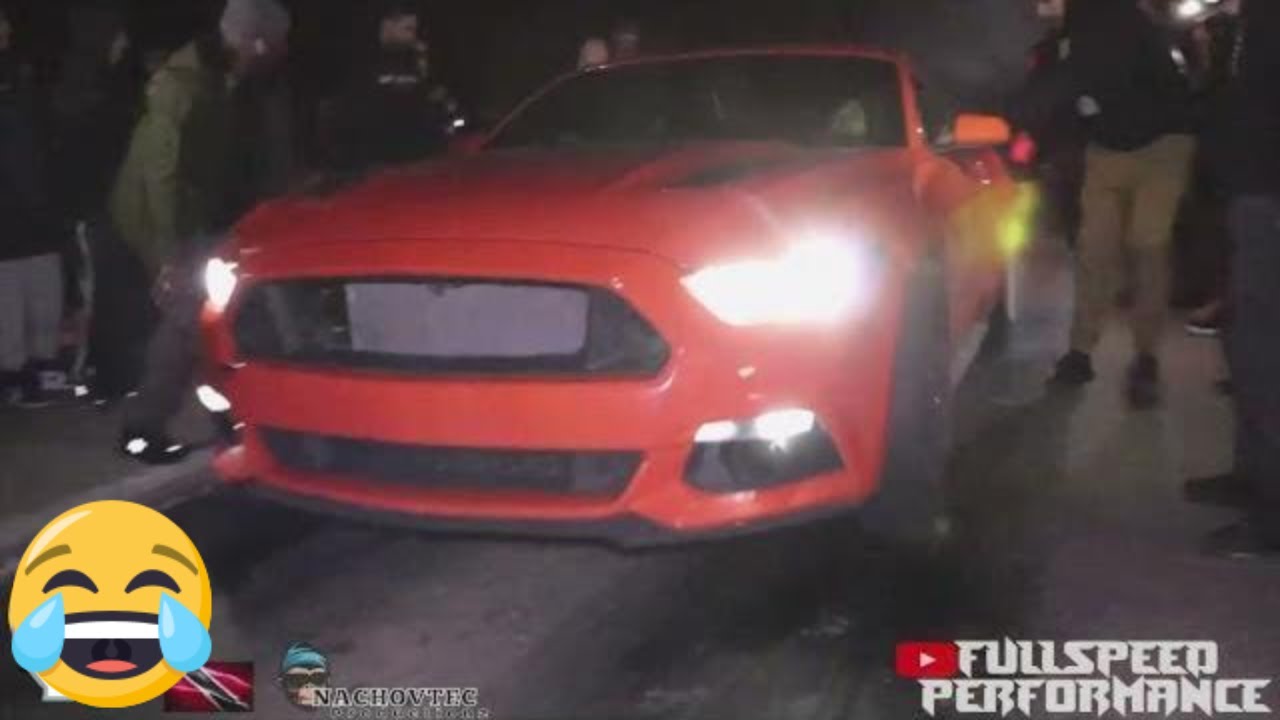 Heatsync Tuned 2015 BMW 550i vs 2018 Mustang FBO E85 on slicks.