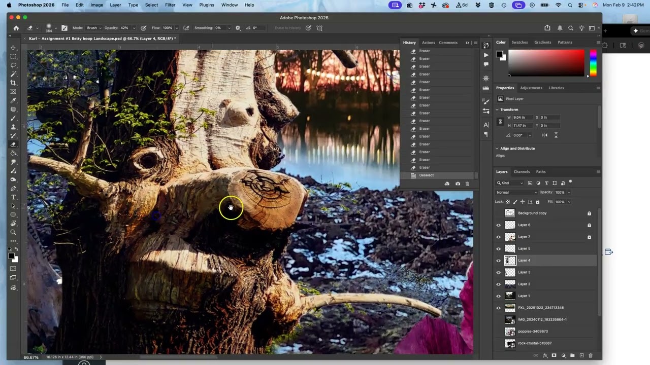 9. Доработка кромок и сглаживание с передней и задней стороны.