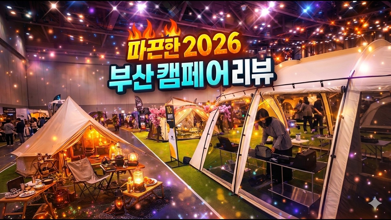 2026 3월 13일 방금 다녀온, 부산 벡스코 캠페어 현장 스케치 | 신형 에어텐트 총정리 (캠핑칸, 도쿄크래프트, 마운트하이커, 위켄트립, 위모, 아버아웃도어 등등)