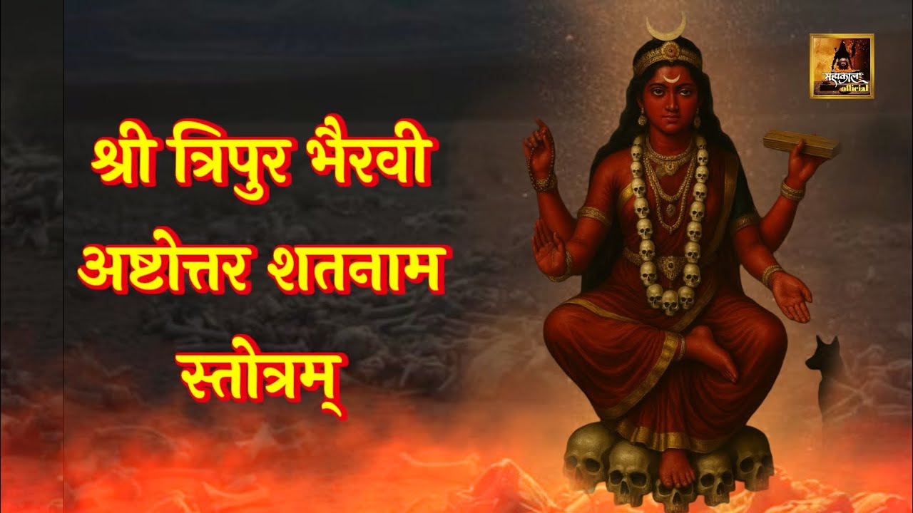 श्री त्रिपुर भैरवी अष्टोत्तर शतनाम स्तोत्रम् | Shri Tripura Bhairavi Stotram with lyrics