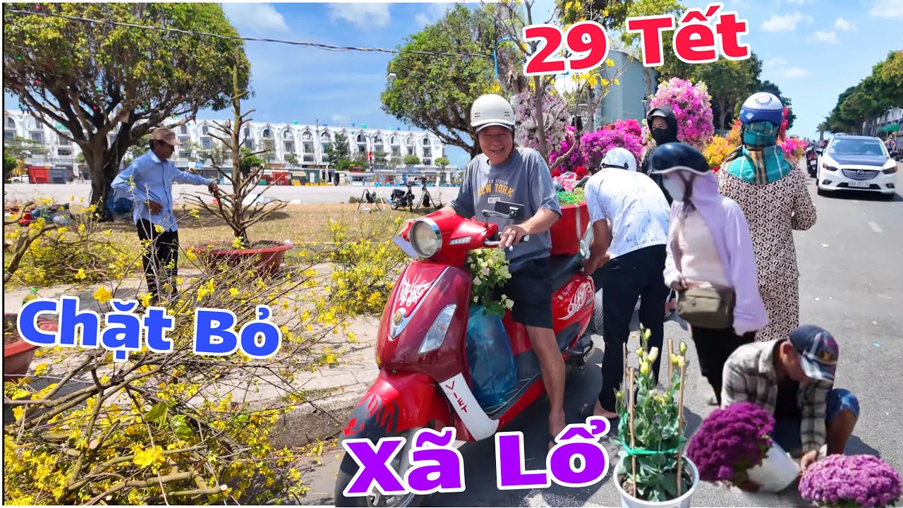 Chợ Hoa Xuân Rạch Giá 29 Tết - Xã Lổ, Xã Rẻ, Chặt Mai Bỏ… Về Quê Ăn Tết | Lâm Ái 68