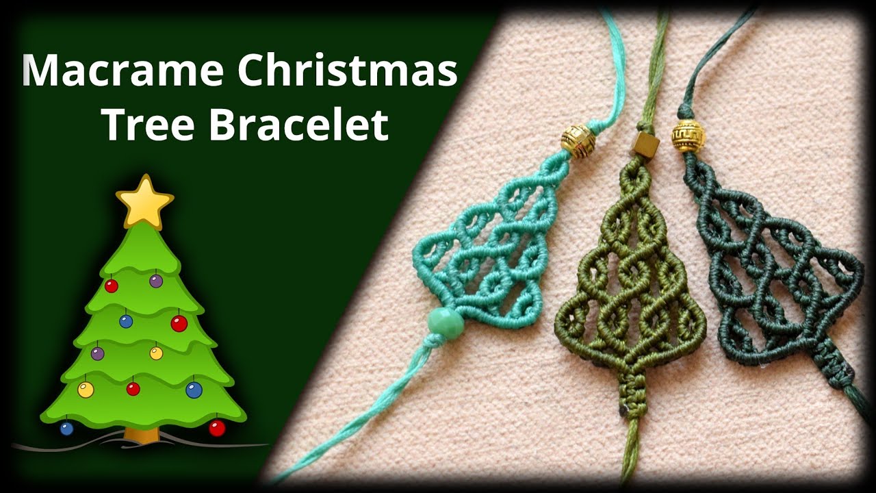 Macrame Christmas Tree Bracelet | DIY Christmas Bracelet | Christmas Ornament