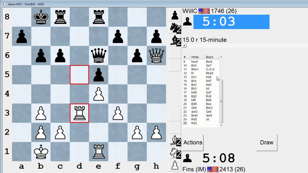 Standard Chess #169: IM Bartholomew vs. WillC (Philidor Defense)