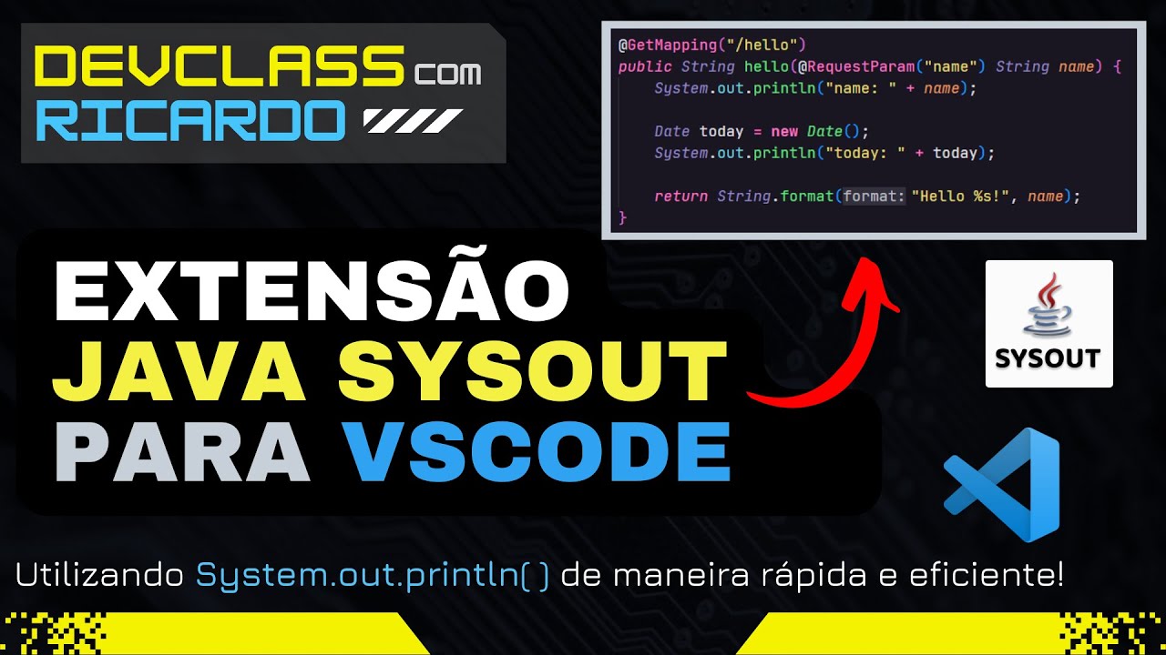 ✅ Como utilizar a instrução PRINT com a extensão JAVA SYSOUT no Visual Studio Code?