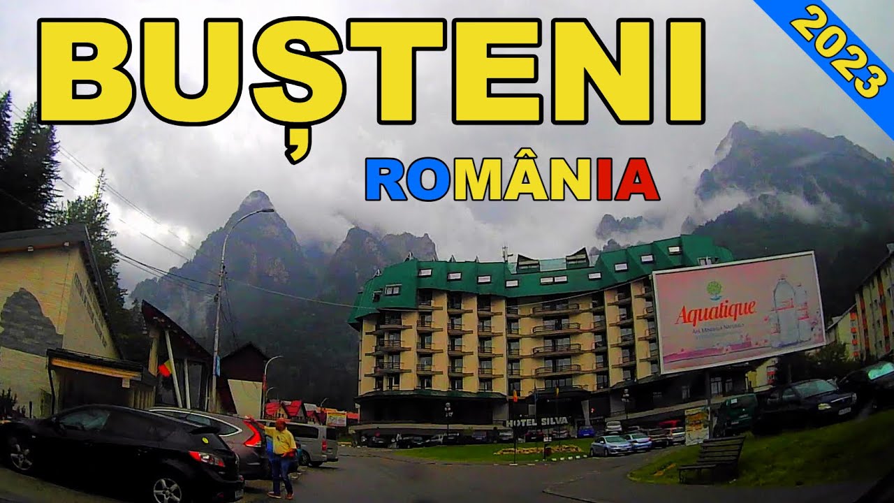 Statiunea Busteni Romania drumul spre Sinaia pe DN 1 video rear camera iulie 2023