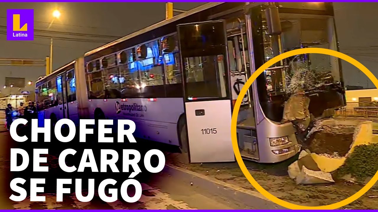 Accidente de Metropolitano deja 8 heridos: Carro particular habría causado despiste del bus