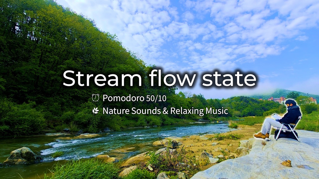 Pomodoro 50/10 Timer for Studying & Resting  | “Cloud & Stream” in Korea