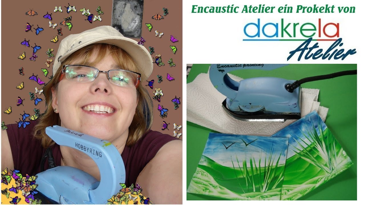 Encaustic Enkaustic Malerei erste einfache Landschaft [deutsch]