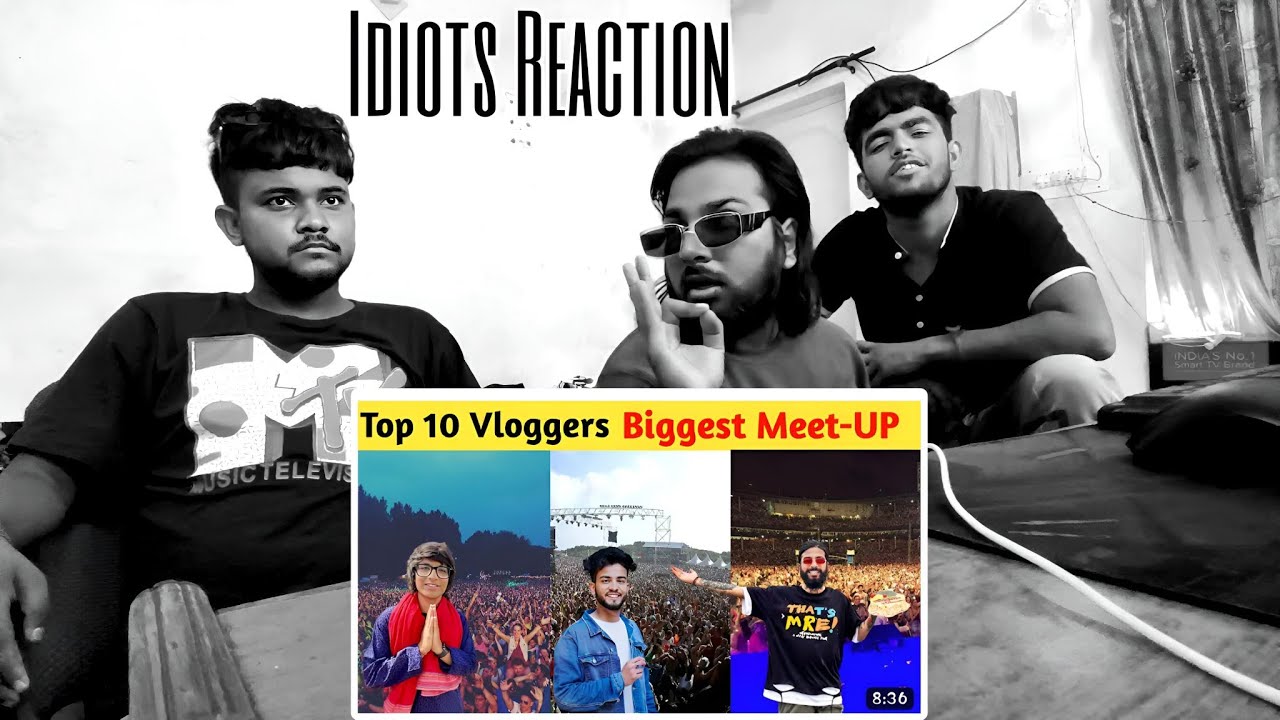 Reaction 10 Vloggers Biggest Meet-up In India | Elvish Yadav, UK07 Rider | Three Idiots Reaction