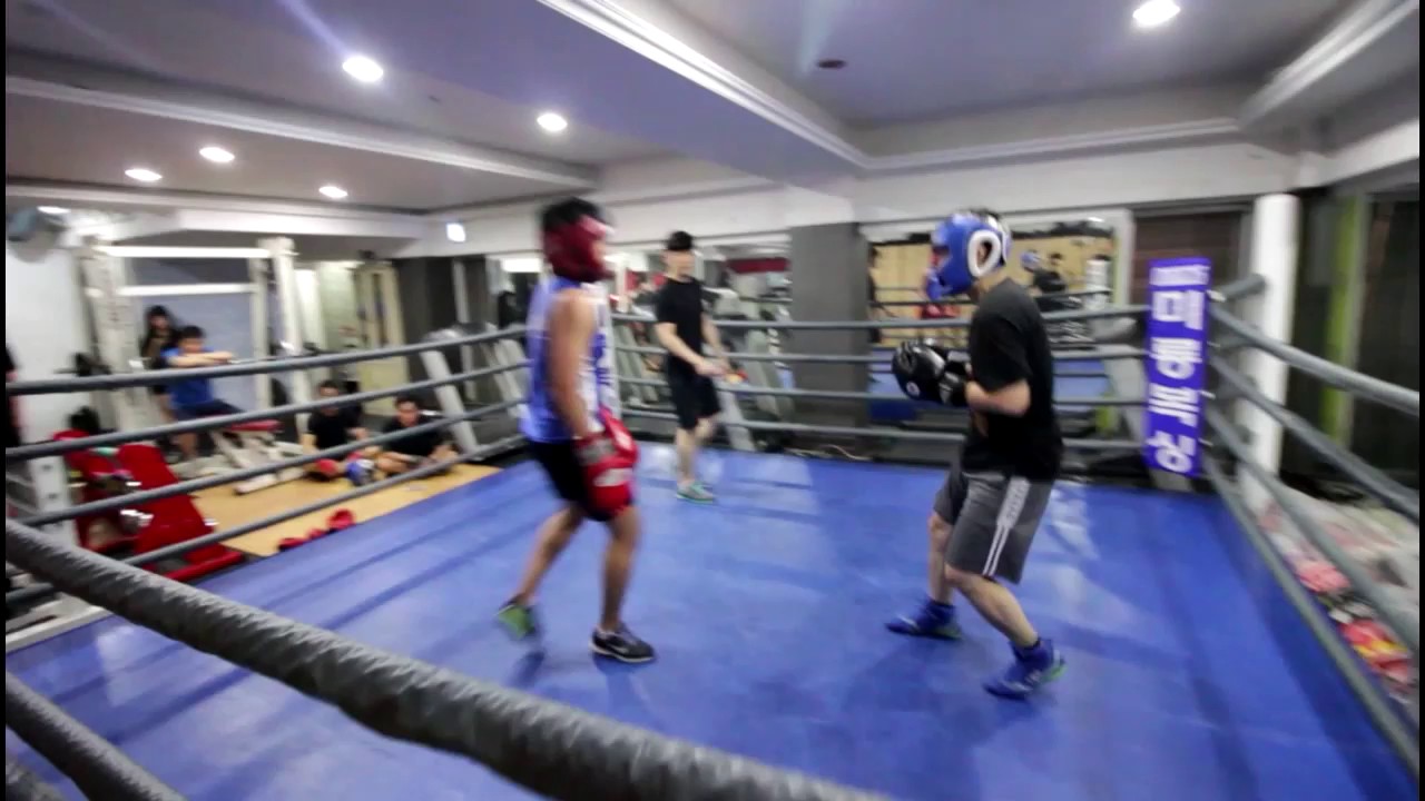 원투 스트레이트로 완벽히 속이고 원+보디를 넣어서 다운 시키는 고급 기술!!!