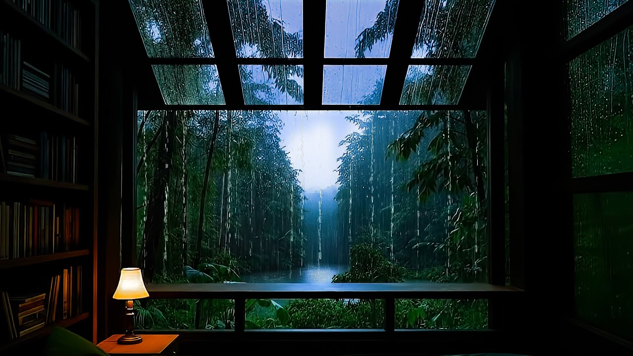 Fall Asleep Fast with Pure Rain on the open Window - 10 Hours of Relaxation, Sleep, Study