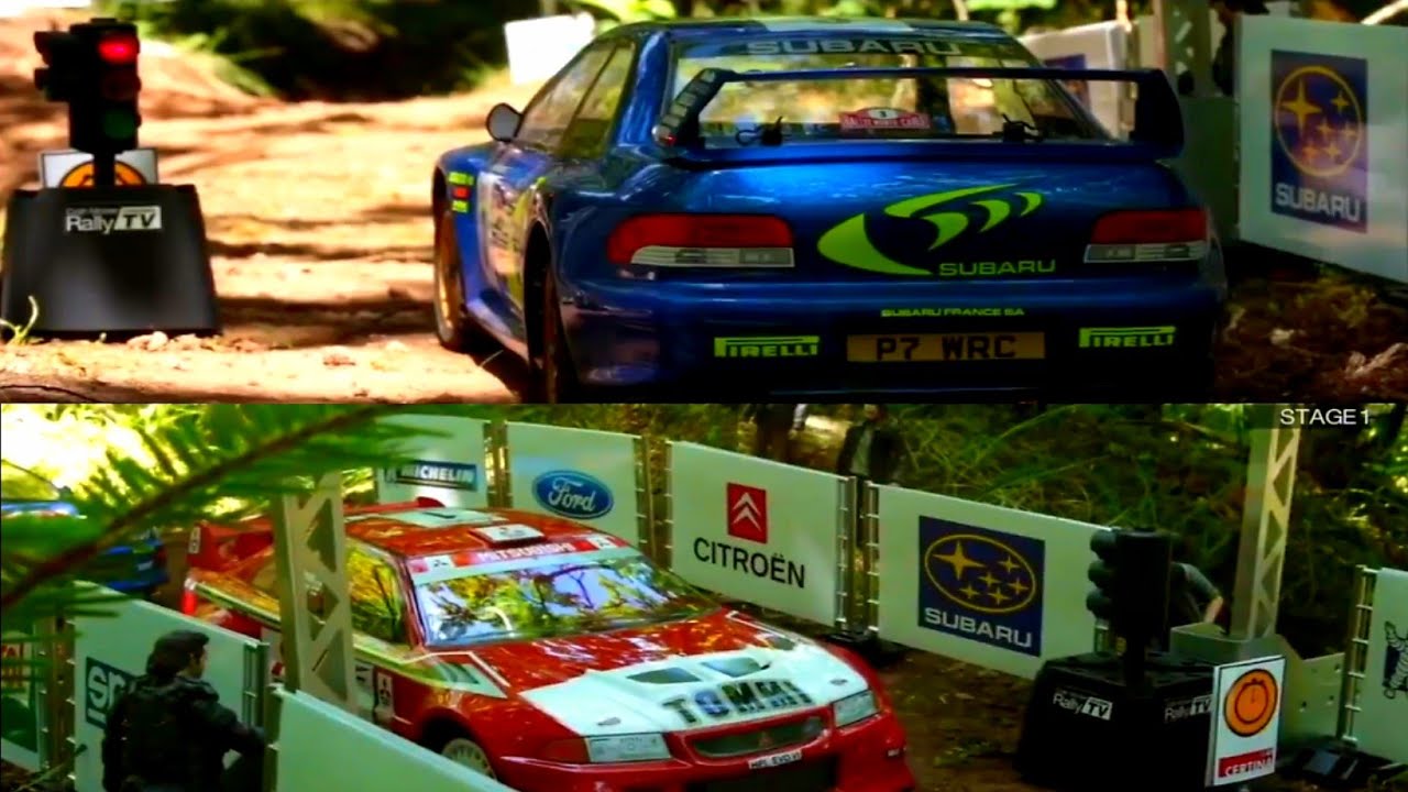 Epic Tamiya TT02 RC Rally action. Colin Mcrae Tommi Mäkinen WRC