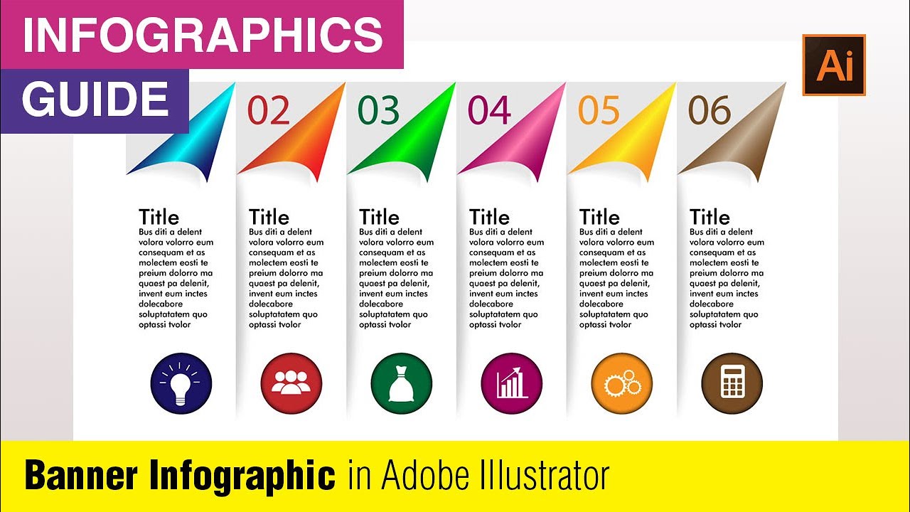 Infographic Banner Design | Adobe Illustrator Infographic | Vector Infographic Tutorial