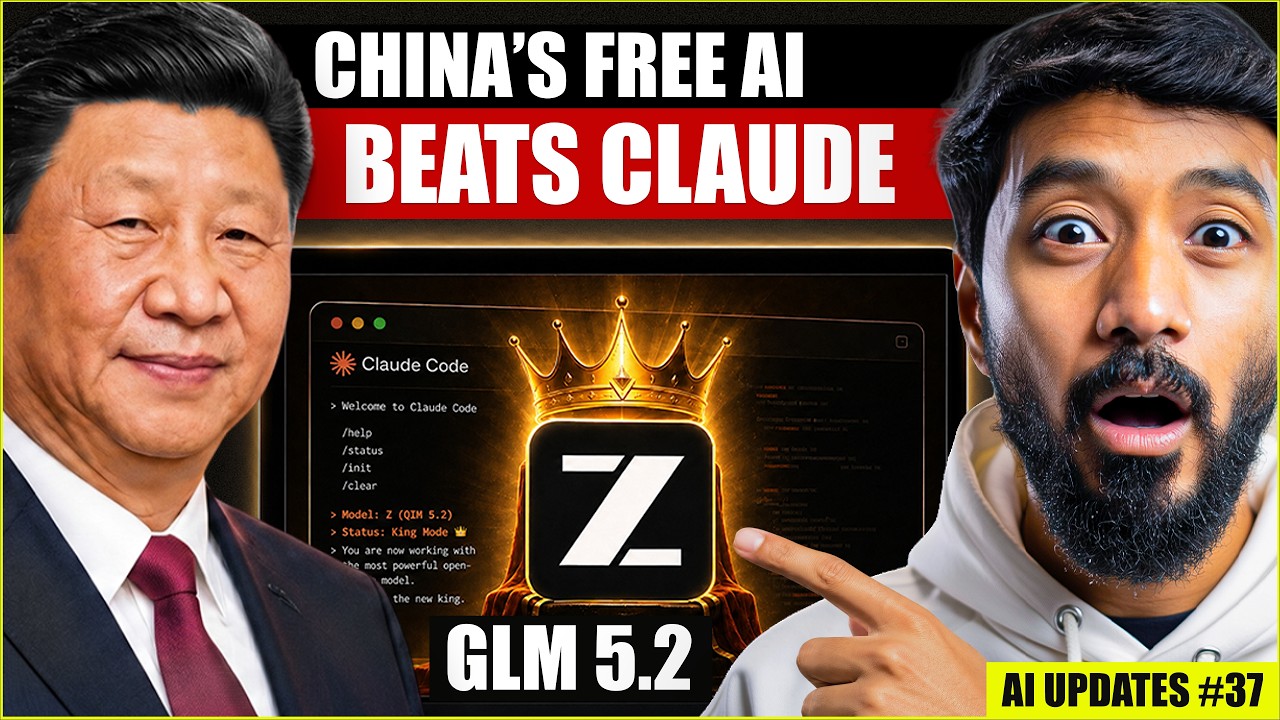 Китай только что выпустил бесплатную нейросеть GLM 5.2, которая превосходит Claude (+16 AI новостей)