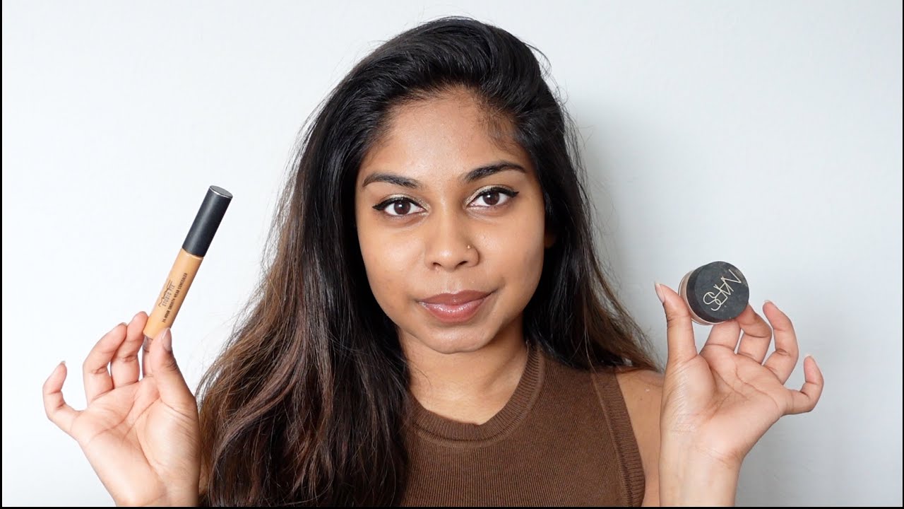 MAC Studio Fix NC45 против NARS Soft Matte Concealer в оттенке Caramel