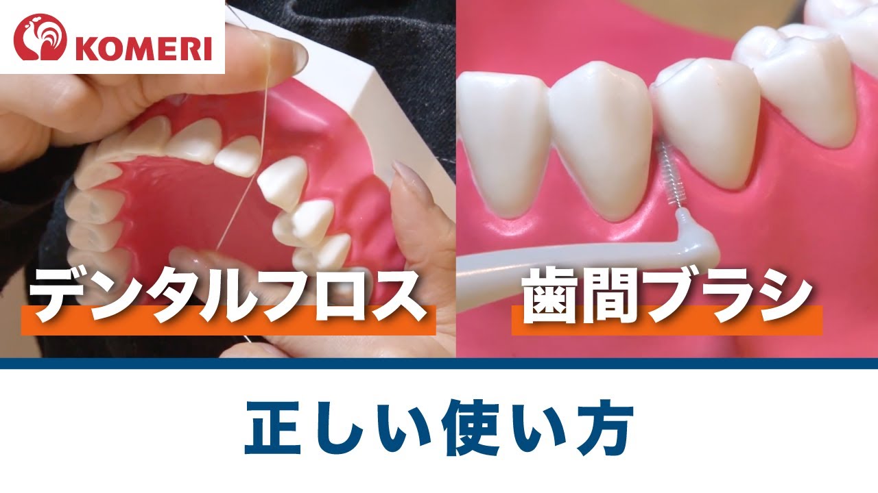 デンタルフロス・歯間ブラシの正しい使い方【コメリHowtoなび】
