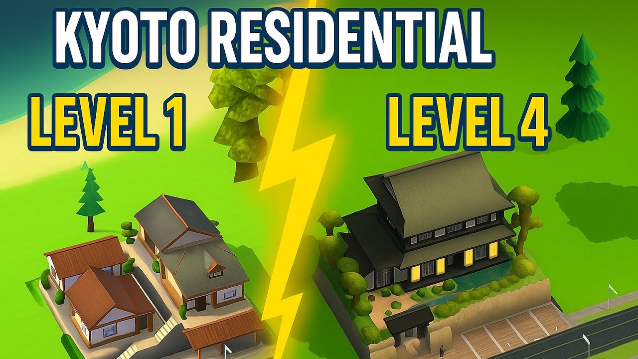 Kyoto Residential Level 1 vs Level 4! 🔥 SimCity BuildIt Comparison & Upgrade Guide
