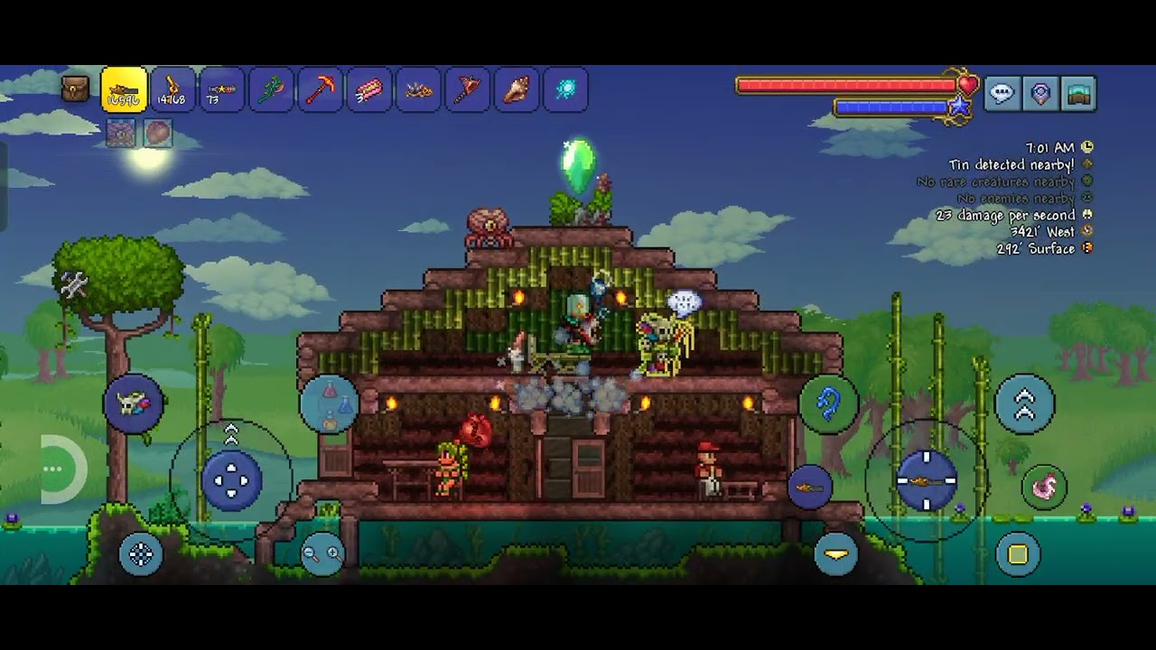 Ep12 | Queen Bee fight | Terraria Mobile Gameplay | Master Mode 