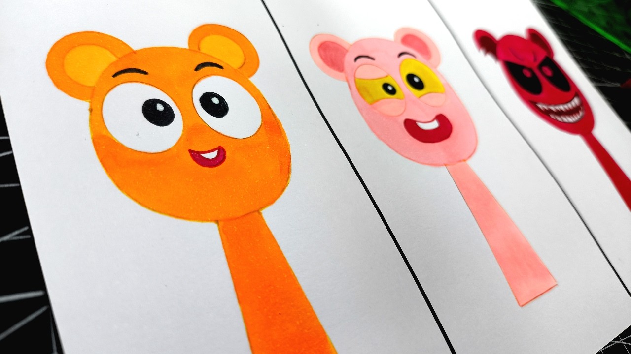 в новом Incredibox: персонаж Sprunki, SQUEAK (из мультсериала «Говорящий Том»), от 1 до 3 этапа.