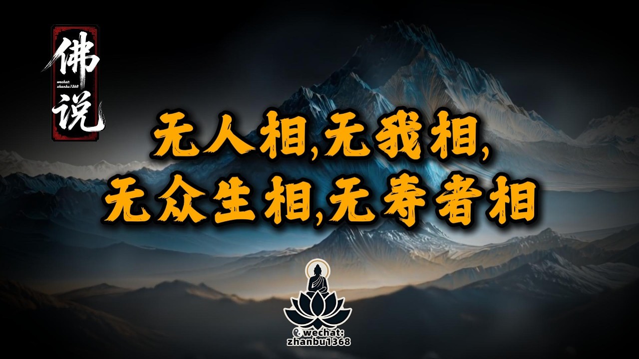 为何我们拼尽全力忙不停，深夜独处时却只剩满心空寂？佛说：无人相，无我相，无众生相，无寿者相。| 金刚经 #國學 #佛學 #禪宗 #因果 #開悟 #智慧