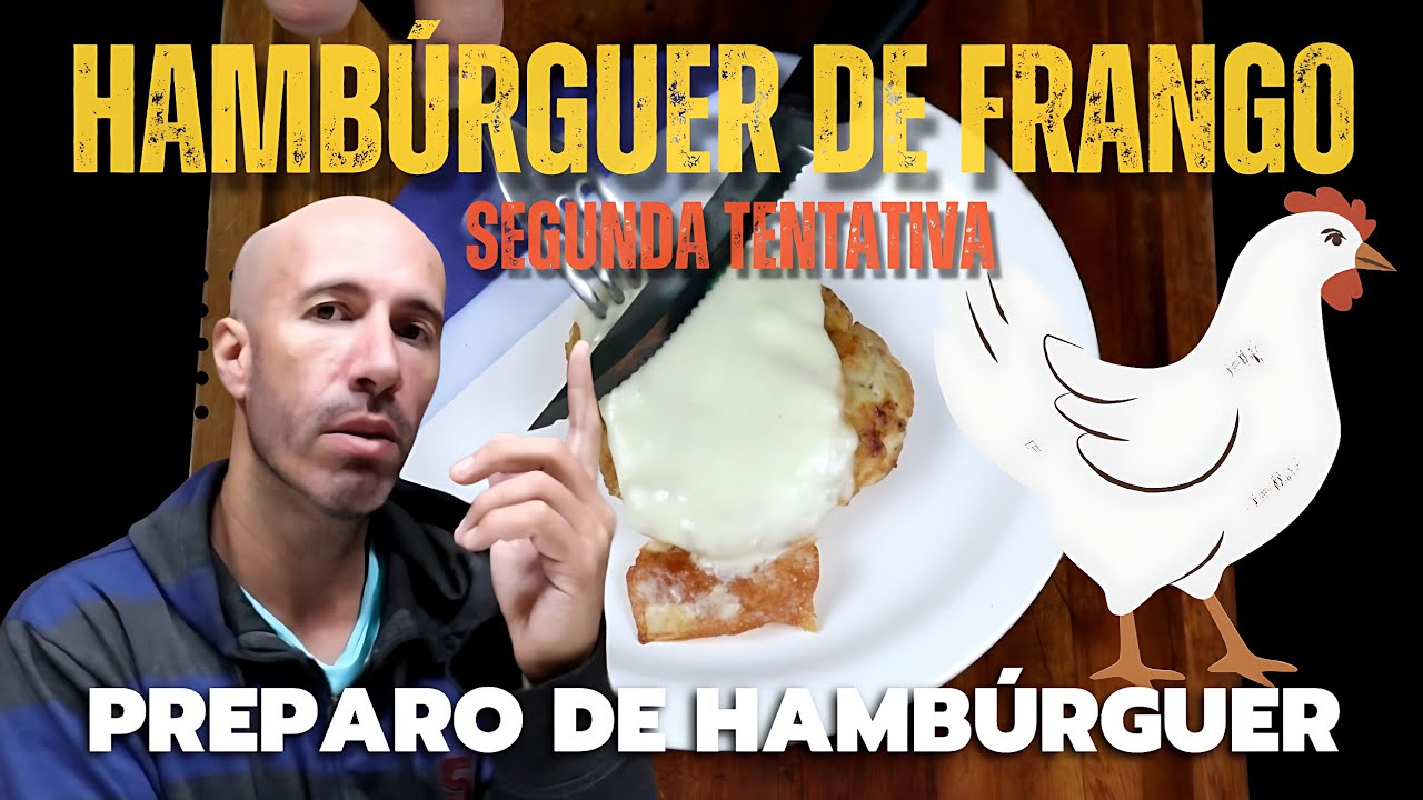 COMO FAZER HAMBÚRGUER de CARNE de FRANGO CASEIRO