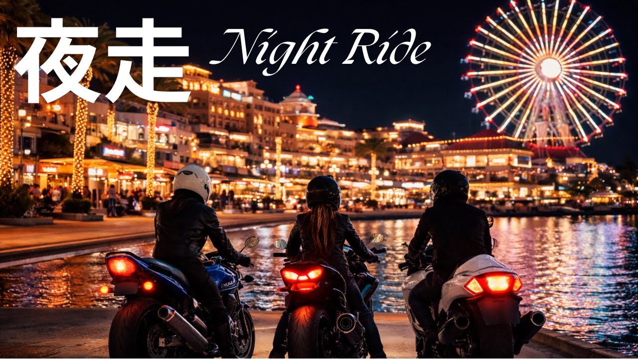 沖縄夜走 / Night Ride in Okinawa 🇯🇵 | Motorcycle Meeting in Chatan