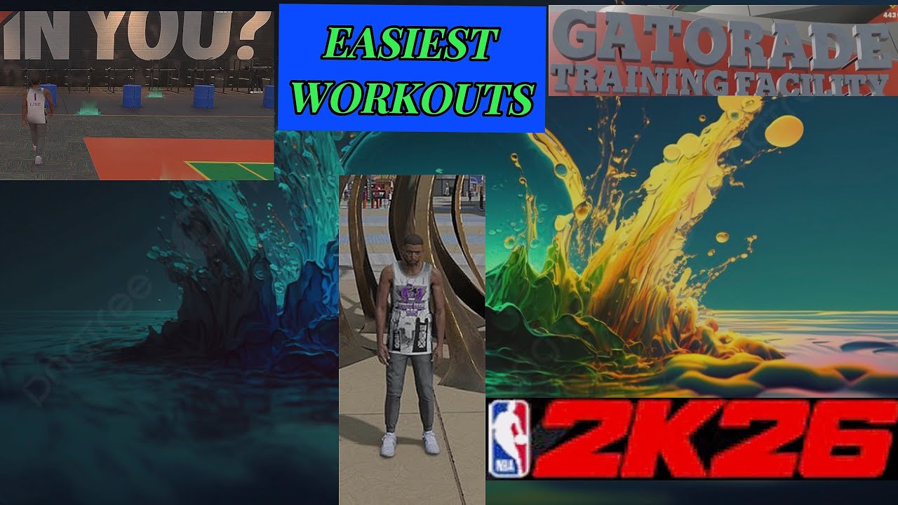 THE EASIEST GATORADE WORKOUTS IN NBA2K26 THE 4 EASIEST WORKOUTS TO DO🙌
