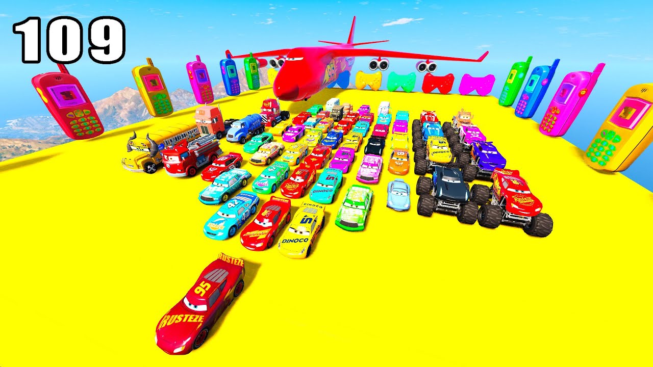 GTA V Mods New Epic Ultimate Stunt Challenge 💥SPIDER-MAN With Super Car Mcqueen disney cars ep 109