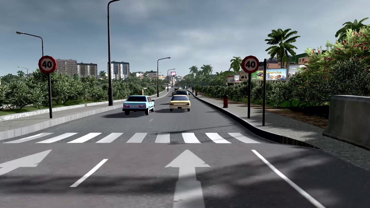 Cities: Skylines - First person ride into a realistic carribean city