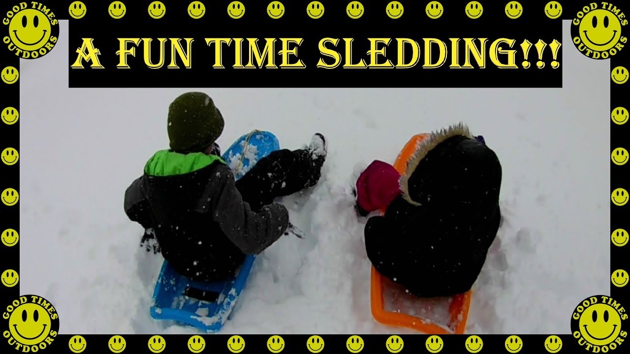 Good Times Sledding in Evansdale, Iowa