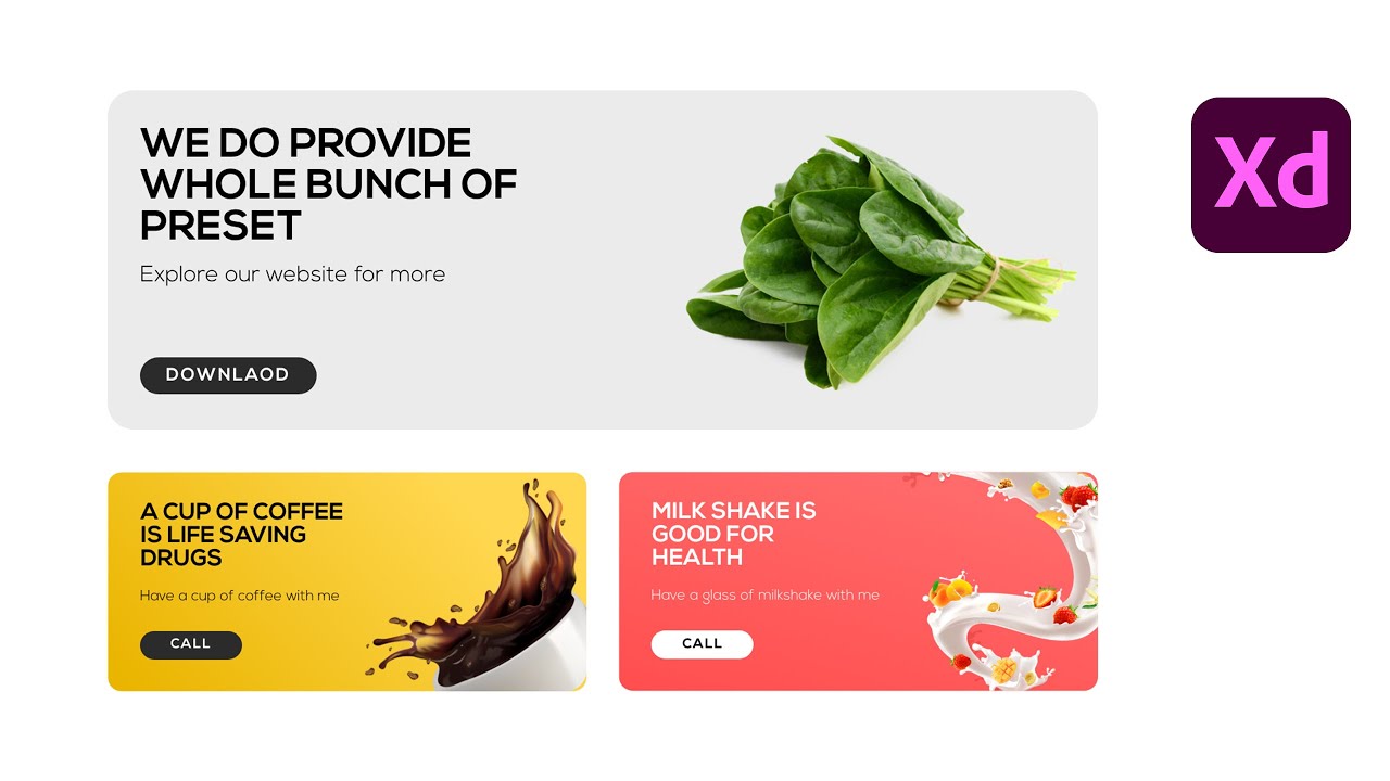 Adobe Xd web ui element design tutorial