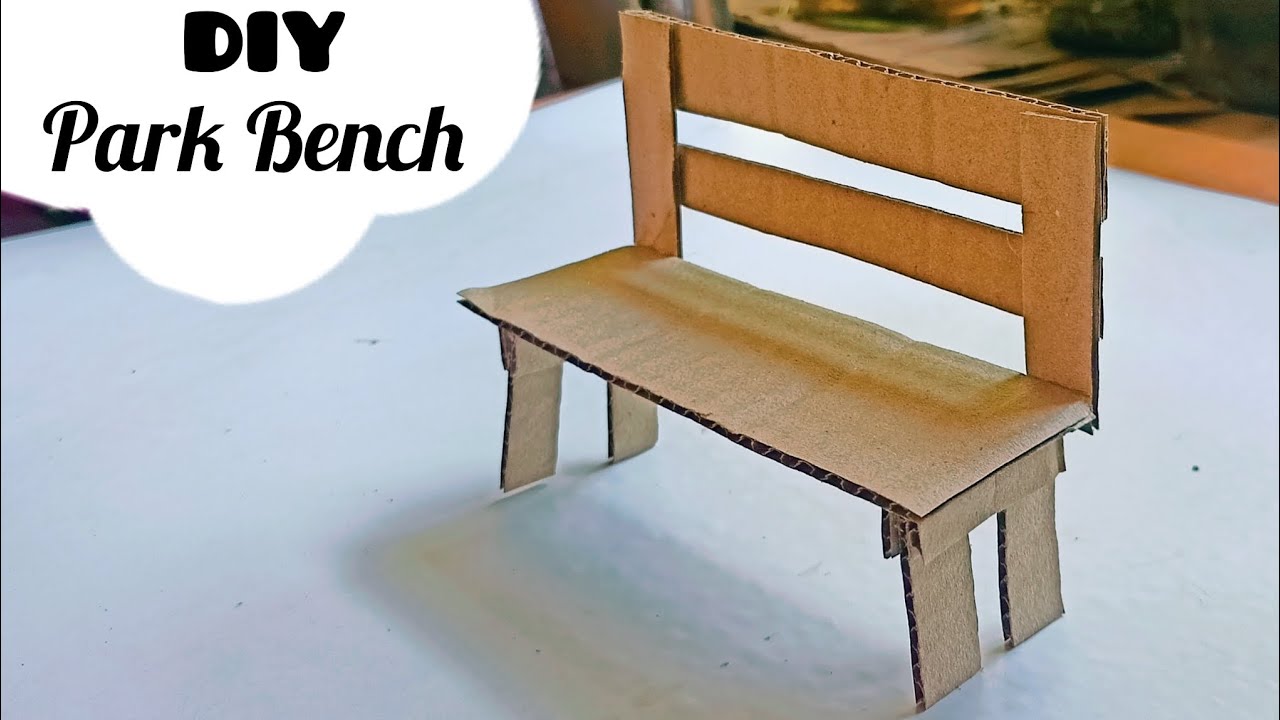 How to make park bench from cardboard| Cardboard craft| Best out of waste| Paper bench easy|