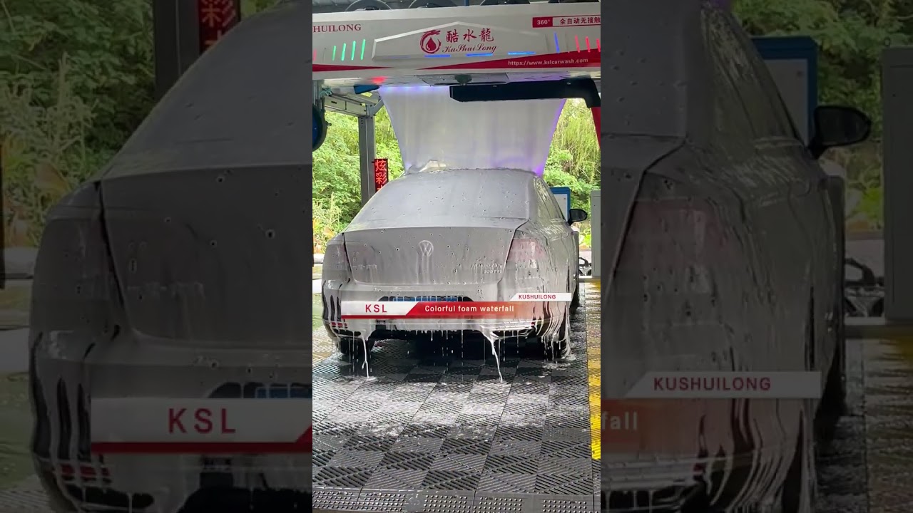 Automatic non-contact car washing machine, can wash about 100 cars a day.#carcleaning #carwash