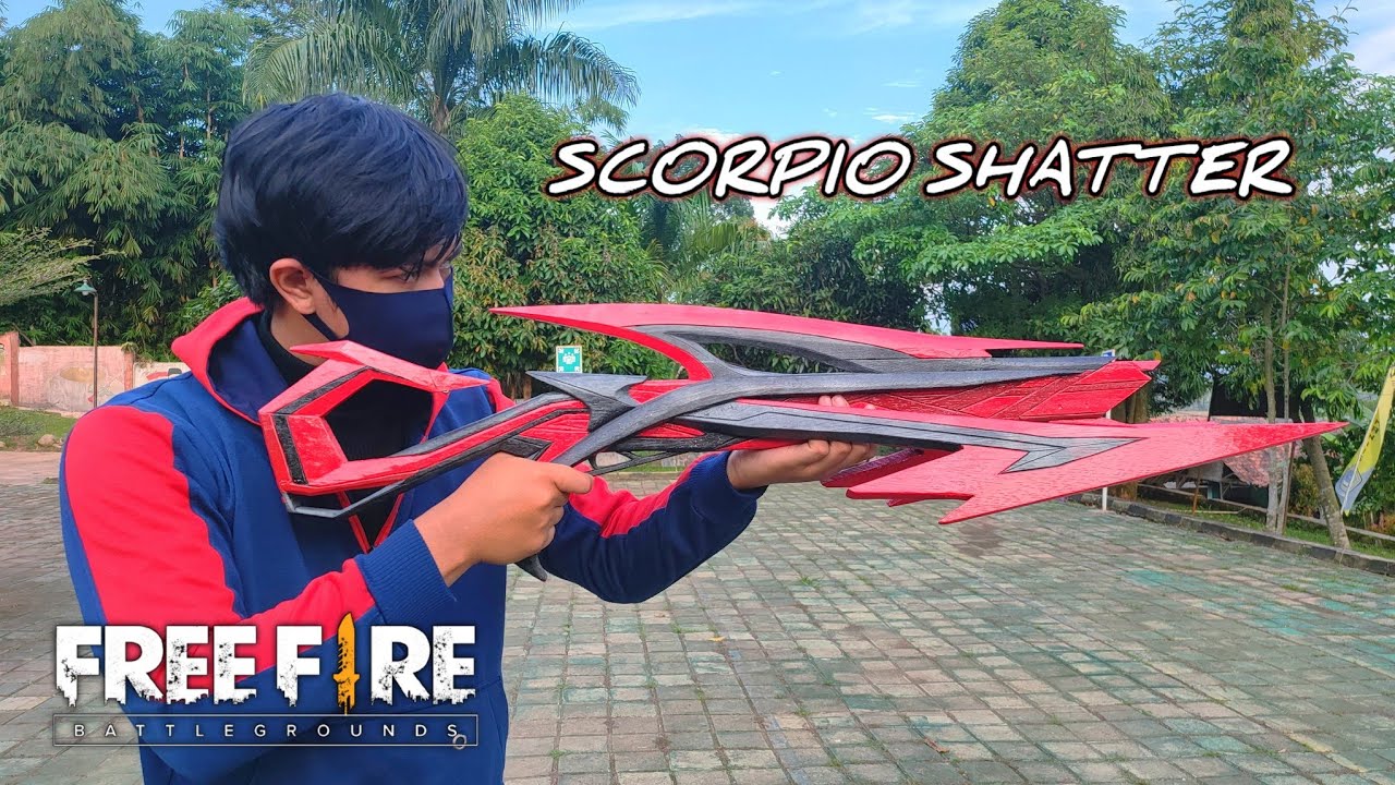 Membuat skin SG SCORPIO SHATTER dari bahan kayu !!! free fire