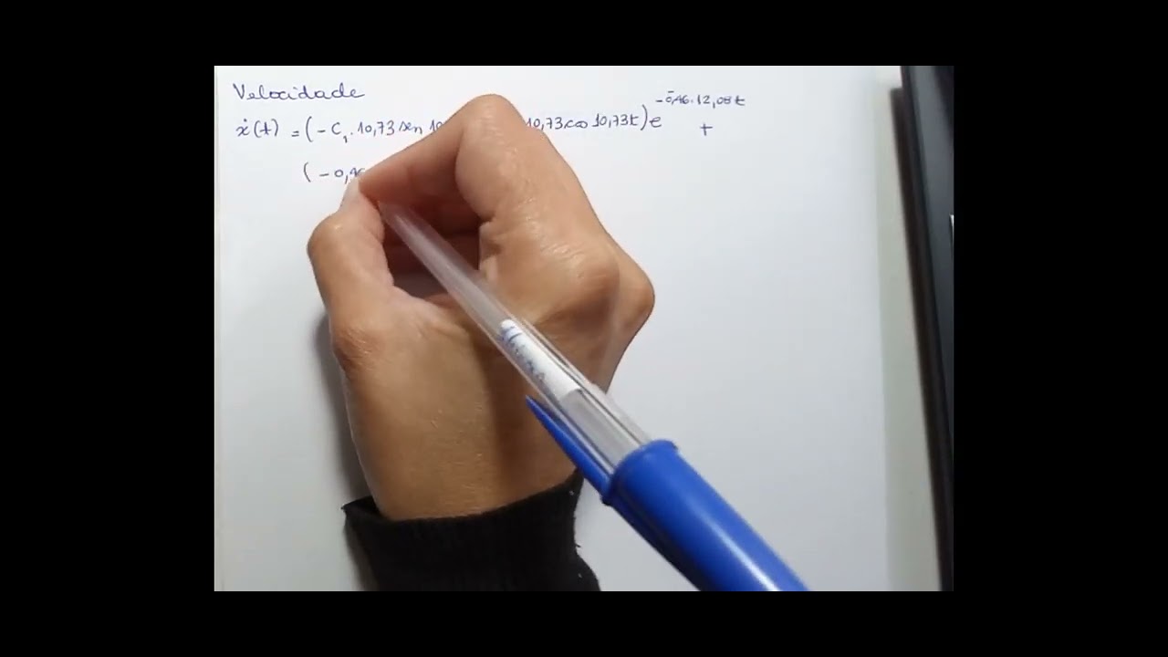 Vídeo 9 - Meriam exercício 8.30 - sistema subamortecido