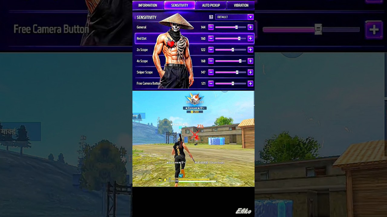 Free Fire Best Headshot Sensitivity 2026 🔥 100% Auto Headshot Settings